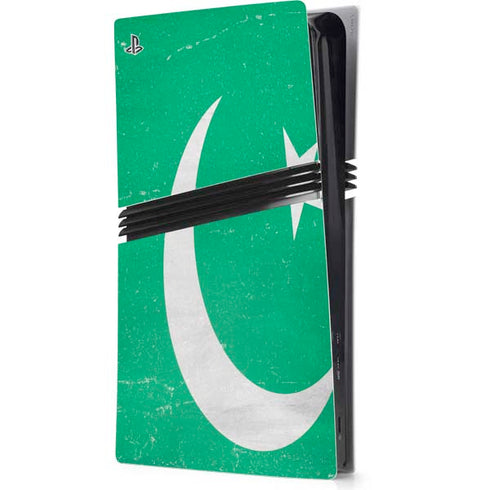 Pakistan Flag Distressed PS5 Pro Console Skin